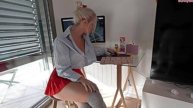 Rough Fuck And Facial Cumshot To A Big Tits Student