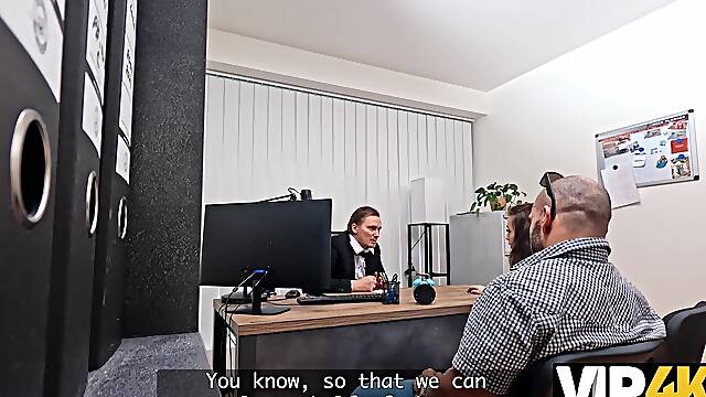Lola Desire & Stanley Johnson get naughty and make up in public for their boss's forgivness