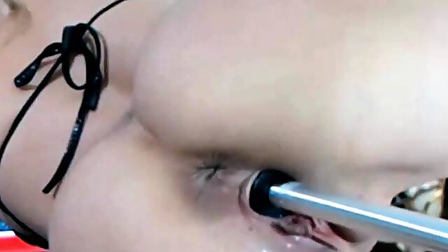Doggy Style Fuck With A Sex Machine, Up Close and Personal