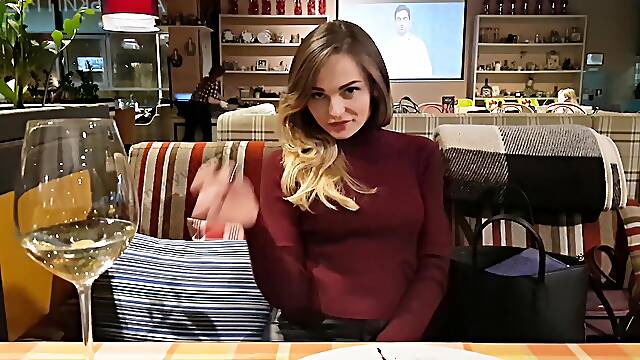 Alluring blonde has a brunette shemale plowing her pussy