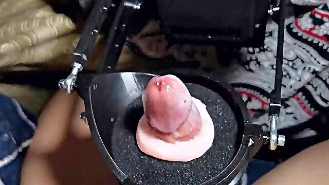 Machine for a huge portion of sperm! Super orgasm! Huge cumshot!