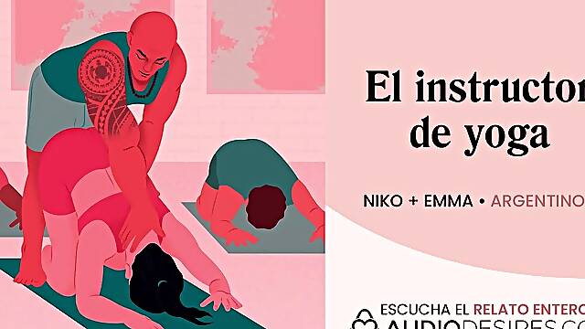 Relatos para tocarme: Sexy instructor de yoga me ayuda a estirarme