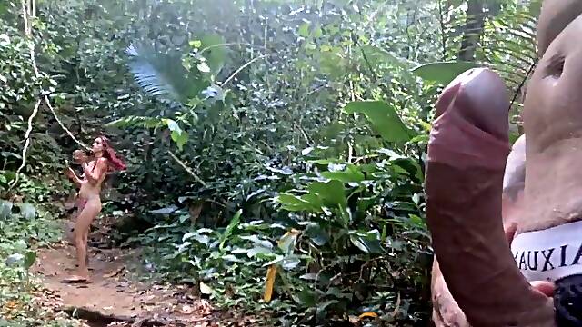 I was caught masturbating on the waterfall trail and the gal kept watching me!