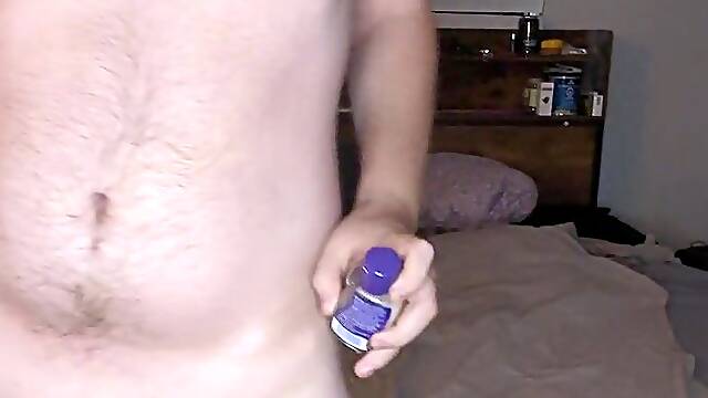 Lubed up sloppy wank