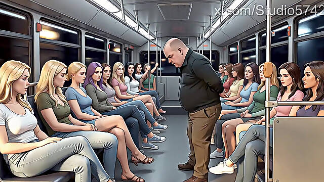 Shoe Pervert Licks Womens Shoes on a Crowded Bus