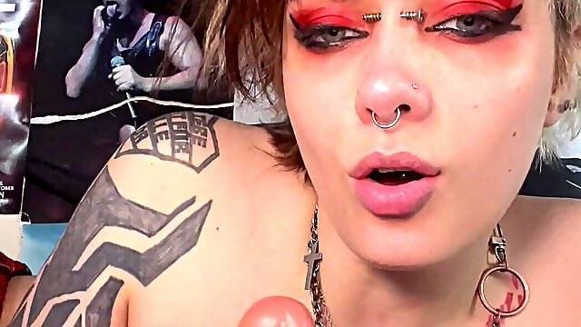 Topless Goth Girl Handjob Till You Blow Your Load JOI Dirty Talk Good Boy