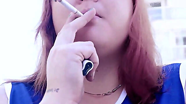 Smoking Fetish - Chubby Smokes on Your Face and Shows Her