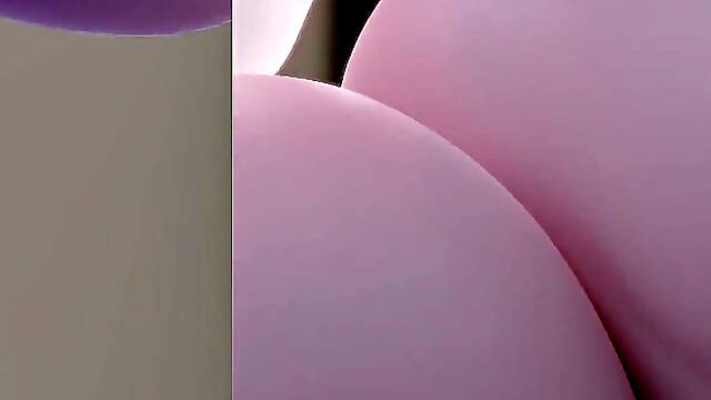 Curvy Mei Huge Boobs Purple Toy Anal Gape Stretch & Sperm Belly Inflation - 3D Rule34 Animation